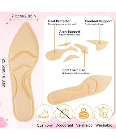 4 Pairs High Heel Insoles - Breathable Shoe Pads & Cushions for Women - Comfort for Foot Pain & Loose Shoes - Buy Online on GoSupps.com