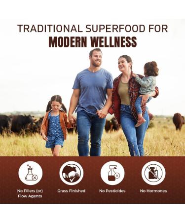 Vitamatic Grass-Fed Beef Brain with Liver 180 Capsules Freeze-Dried, Non-GMO, Bovine Liver Supplement Pasture-Raised, Glandular-Based Formula Brain 180 Count (Pack of 1) - Buy Online on GoSupps.com