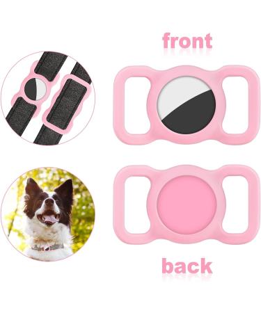 Ainiv Silicone Protection Case for Apple Airtag - Pink | Durable Dog Collar & Pet Loop Holder | Ideal for Tracking Dogs & Cats - Buy Online on GoSupps.com