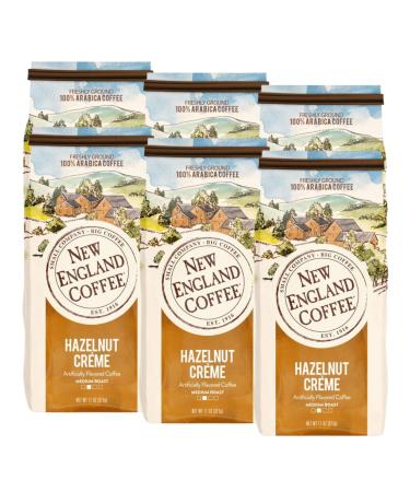 New England Coffee Hazelnut Cr me Medium Roast Ground Coffee Lot de 6 sachets de 325 ml Cr me noisette 11 g (Lot de 6)