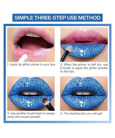 LOKFAR Glitter Lip Kit - Shiny Diamond and Metallic Lip Makeup Set (Cool Colors) | Waterproof & Long Lasting - Buy Online on GoSupps.com