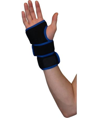 Protexx Right Wrist Palm Thumb Hand Sport Brace | Protective Support with 2 Aluminum Alloy Stays - Black - Buy Online on GoSupps.com