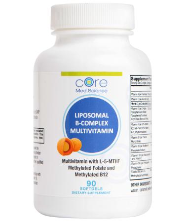 Liposomal Active B-Complex and Minerals Multivitamin by Core Med Science - 90 Softgels - Complete Multivitamin Supplement - Made in USA