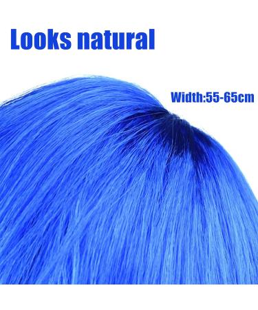 Shop Blue Gray Bob Wig 55*65cm - 2 Pieces Heat-Resistant Short Wigs for Women | Stylish & Natural Look - Buy Online on GoSupps.com
