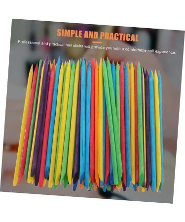FRCOLOR Nail Orange Stick Orange Wood Cuticle Sticks Wooden Cuticle Pusher Sticks Orange Manicure Stick Wooden Manicure Sticks Manicure Rod Wooden Nail Pusher Double Head Clippers Wood - Buy Online on GoSupps.com