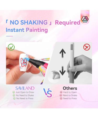 Buy Saviland 12 Colors 3D Nail Art Set - Waterproof Quick-Drying Nail Design Pens for DIY Beauty & Decorate Manicure Tools - International Shipping Available - Buy Online on GoSupps.com