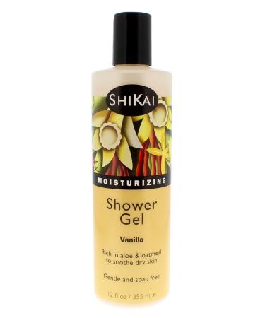 Shikai Daily Moisturizing Shower Gel with Aloe Vera & Oatmeal - 12oz Vanilla Pack of 3 | Soap-Free Formula for Relief of Dry Skin - Buy Online on GoSupps.com