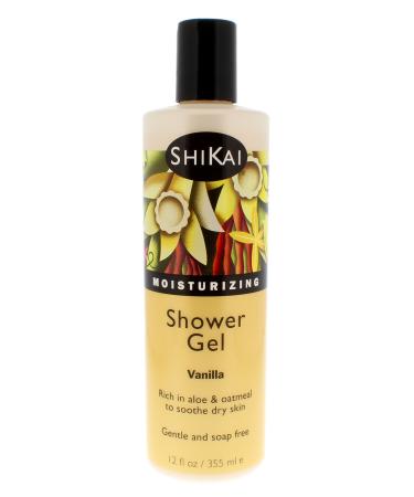 Shikai - Daily Moisturizing Shower Gel, Rich in Aloe Vera & Oatmeal That Leaves Skin Noticeably Softer & Healthier, Relief For Dry Skin, Gentle Soap-Free Formula (Vanilla, 12 Ounces) French Vanilla 12 fl oz