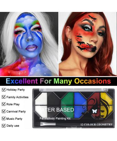 Buy Halloween Makeup Kit: Special Effects Fake Blood Scar Wax & 6 Color Body Paint for Parties - Buy Online on GoSupps.com