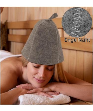 Buy Hjydgj Felt Sauna Hat | Premium Sauna Cap for Men & Women | Gray Sauna Accessories - Buy Online on GoSupps.com