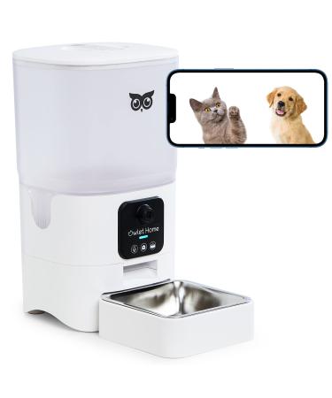 Owlet Home Smart Automatic Pet Feeder with1080P HD Camera for Cats & Dogs (6L), WiFi, Live Video, Auto Night Vision, 2-Way Audio, Works with Alexa & Google Assistant, Motion Alert, No Monthly Fee