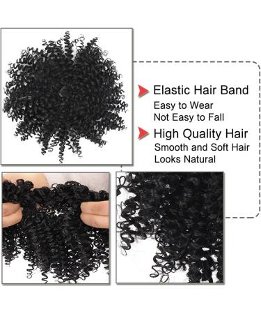 Messy Bun Hair Piece for Women Synthetic Hair Bun Chignon for Black Women Afro Kinky Curly Bun Hair Extension Hairpieces Afro Puff Elastic Rubber Band Ponytail Extension Fake Hair Accessories for W 003 - Buy Online on GoSupps.com