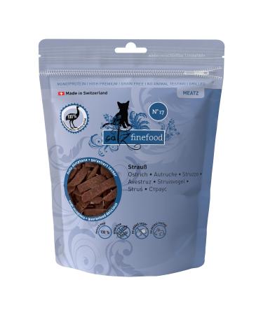 Catz Finefood MEATZ CATTIONS Strauss N 17 - Crispy stripes made of 100 percent ostrich meat - cat snack for allergy sufferers without sugar grain -free (1 x 45 g)