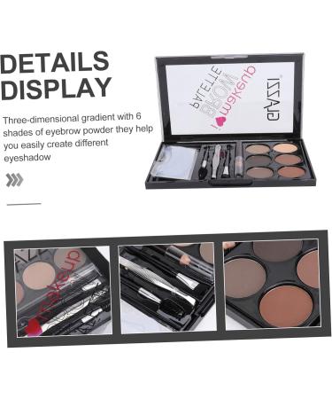 Outanaya Eyebrow Powder Cosmetic 1 Set Eyebrow Powder Set Eye Shadow Makeup Eye Brow Shaping Kit Eyebrow Stickers Abs Brush - Buy Online on GoSupps.com