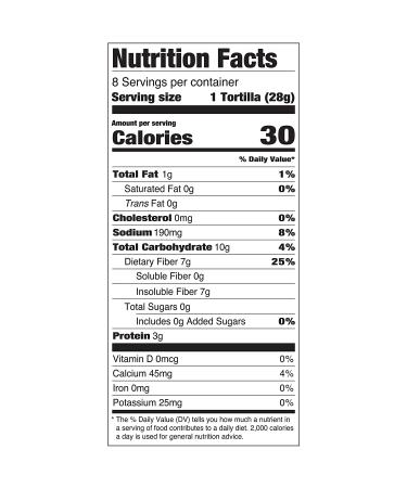 Ol Xtreme Wellness High Fiber Tortillas 5.5 | Low Carb Keto Friendly | 7.9 oz 8-Count (Pack of 4) - Buy Online on GoSupps.com