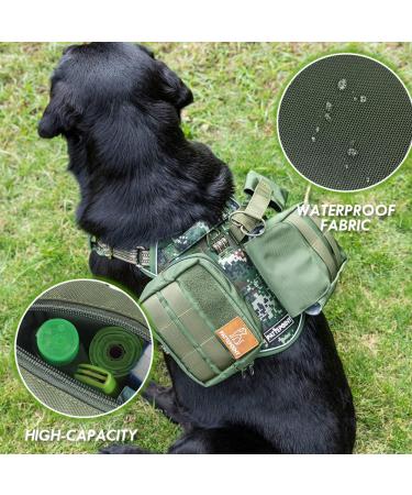 Pattepoint Hip Pocket Utility Bag for Dogs | Receptive Patches Westernware Accessories & Tactical Harness Set - Green - Buy Online on GoSupps.com