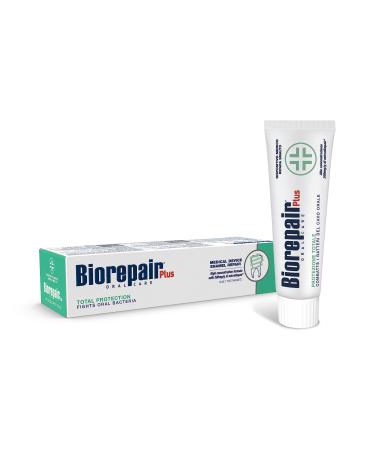 Biorepair Total Protection Daily Toothpaste - 2.54 Fluid Ounces (75ml) Tubes (Pack of 2) Italian Import