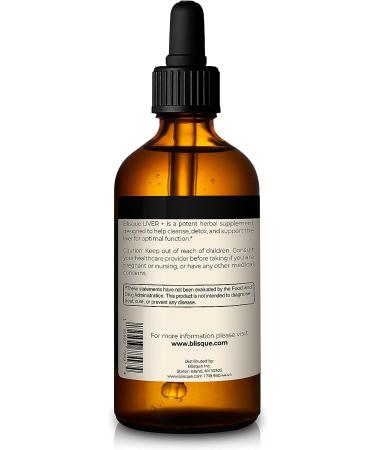Blisque Liver Complex Supplement - Detox, Cleanse & Repair | Doctor-Approved | Natural Ingredients | Milk Thistle & Dandelion Root | 2oz, 59 Servings - Buy Online on GoSupps.com
