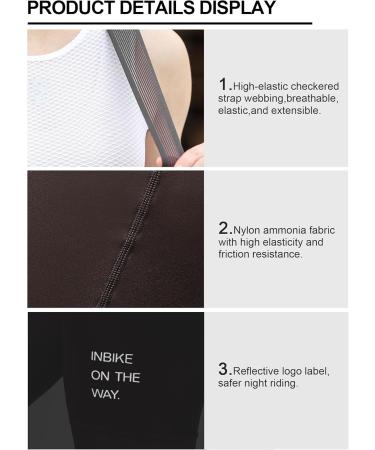 Inbike Men's Summer Padded Bicycle Pants | Breathable Fast-Drying Bib Shorts with Seat Cushion for Cycling & Racing - Buy Online on GoSupps.com