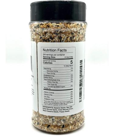 Everything Bagel Seasoning Blend XL - 10 oz Jar | Sea Salt, Garlic, Onion Flakes | Delicious Spice Mix - Buy Online on GoSupps.com
