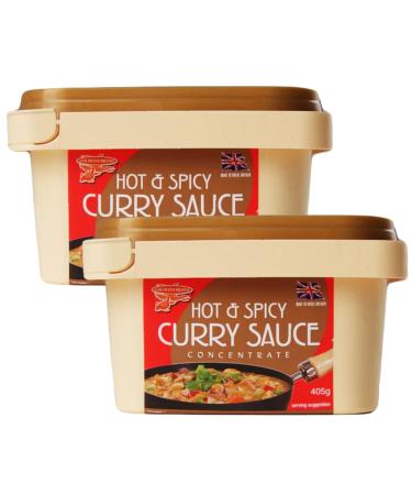 UpLabel Creations (2 Pack) Goldfish Hot and Spicy Chinese Takeaway Curry Sauce Paste Concentrate 405g