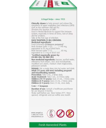 A.Vogel Echinaforce Extra Hot Drink with Elderberry and Echinacea | Extra-Strength Formula | Relieves Common Cold and Flu Symptoms | Immune booster | Children 2+ | 100mL - Buy Online on GoSupps.com