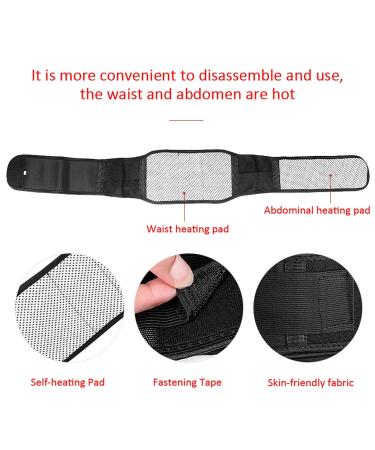 Tourmaline Waist Support Belt | Self-Heating Lumbar Brace for Men & Women | Cold Weather Comfort | Medium Size Without Steel Plates - Buy Online on GoSupps.com