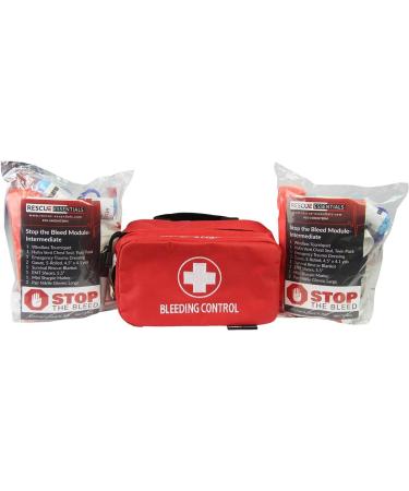 Stop The Bleed Dual Kit - Public Access Bleeding Control IFAK in AED Cabinet-Sized Red Case - Buy Online on GoSupps.com