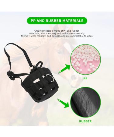 Elprico Adjustable Horse Muzzle - Durable Breathable Design for Grazing & Bite Prevention - Buy Online on GoSupps.com