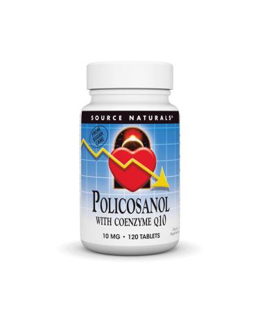 Source Naturals Policosanol with Coenzyme Q10 10 Mg -120 Tablets 120 Count (Pack of 1)