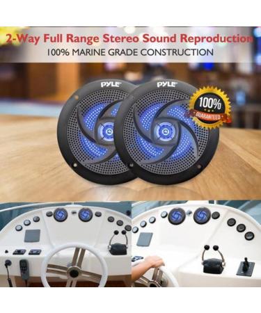 Low-Profile Waterproof Marine Speakers - 100W 4 Inch 2 Way - Pyle (Black) - Buy Online on GoSupps.com