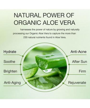 Organic Aloe Vera Gel for Face - Hydrating Cooling & Soothing After Sun Care | 10.58 fl. oz | Natural Skin Care Beauty Products International Shipping - Buy Online on GoSupps.com