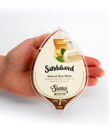 Buy Shortie s Candle Company Sandalwood Soy Wax Melts - 100% Natural Highly Scented Vegan & Non-Toxic - 3 Oz Bar - Buy Online on GoSupps.com