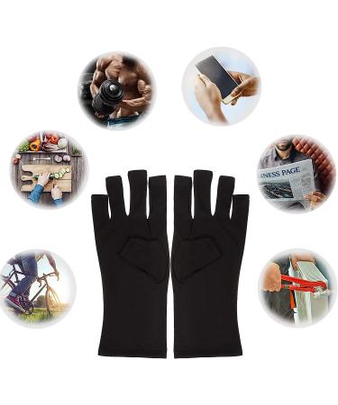 Bouttarro Anti UV Gloves for Gel Nail Lamp Protection - Black Stretchy Fingerless Gloves for Manicures at Home & Outdoors - Buy Online on GoSupps.com