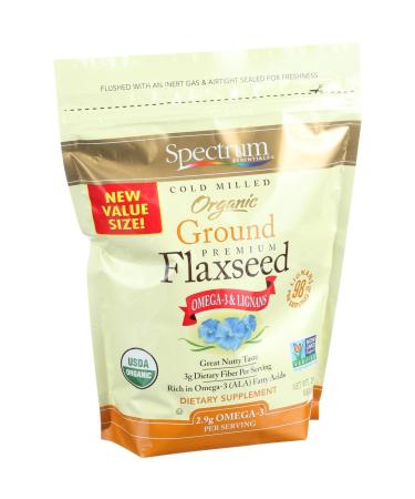 Spectrum Essentials Flaxseed - Organic - Ground - Premium - 24 oz - 95%+ Organic