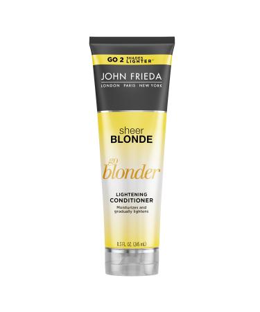 John Frieda Sheer Blonde Brilliantly Brighter Ultra Illuminating Conditioner Hair Brightening for Shimmering Blonde Color 8.3 Ounces Reflective Tones with Real Crushed Pearls