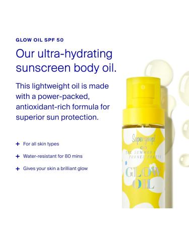 Supergoop! Summer Glow-Up SPF Set - Glowscreen SPF 40 Glow Oil SPF 50 & Hair Clip | International Shipping Available - Buy Online on GoSupps.com