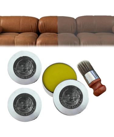 Tivran Leather & Furniture Repair Salve + Applicator Brush Leather Furniture Salve & Brush Set Leather Salve for Furniture Protective Leather Salve Tivran Furniture Salve(3pcs)