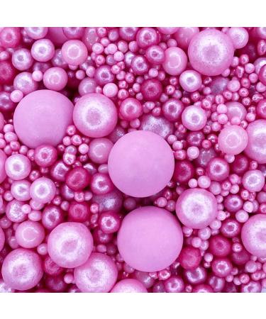 Twist Ingredients - Pearls Mix - Pinks - Cake Topper Sprinkles - 1kg Edible Shimmer Ball Cupcake Decorations - Perfect for Weddings Christenings & Valentines