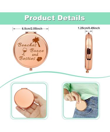 Girls Weekend Beach Lover Compact Makeup Mirror - Travel & Bachelorette Party Gift - Buy Online on GoSupps.com