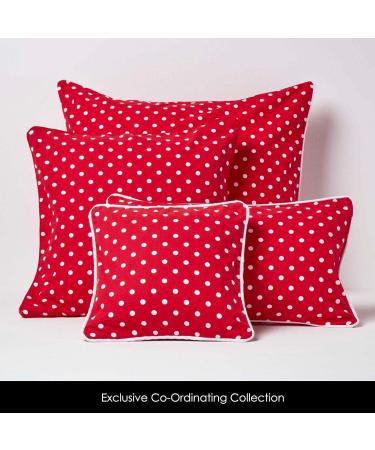 Homescapes Girls' Eyelet Curtains - Polka Dot Red & White - 100% Cotton 117x137 cm - Perfect for Children's Rooms (2 Pack) - Buy Online on GoSupps.com