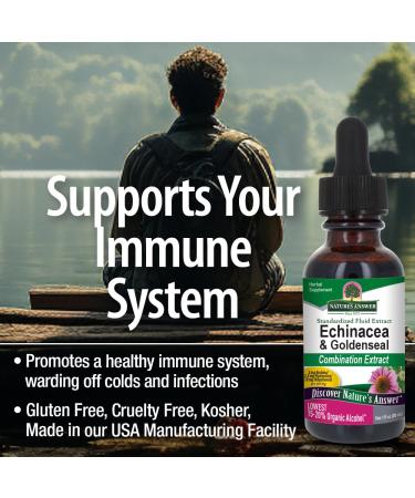 Nature's Answer Echinacea and Goldenseal with Organic Alcohol 1-Fluid Ounce - Buy Online on GoSupps.com