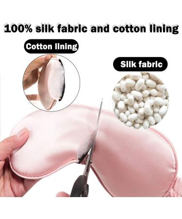 Nuwbay Soft Silk-Like Sleep Eye Mask with Elastic Strap Headband - Light Pink - Buy Online on GoSupps.com