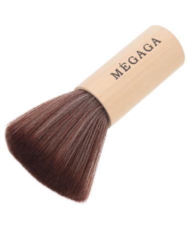 minkissy Record Cleaning Brush Highlighter Makeup Brush Fluffy Makeup Blending Foundation Makeup Wooden Handle Facial Brush Concealer Brush Face Miss Hair
