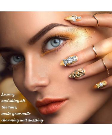 82 Pieces 3D Nail Charms - Bear, Heart, and Letter Rhinestone Nail Studs in Gold and Silver for Women and Girls DIY Nail Art - Buy Online on GoSupps.com
