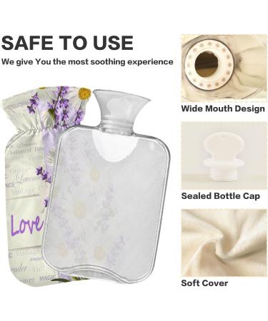 Buy Naanle Vintage Daisy Lavender Hot Water Bottle - 2L for Back Pain Relief & Heat Therapy | International Shipping Available - Buy Online on GoSupps.com