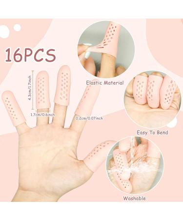 16Pcs Breathable Gel Finger Cots with Air Holes - Finger Protectors for Wound Healing and Cracking - Buy Online on GoSupps.com