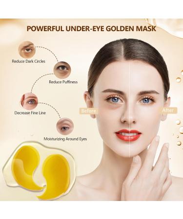 60 Pcs 24K Gold Under Eye Patches 30 Pairs Women Undereye Mask for Puffy Eyes Dark Circles Treatment Beauty Skin Care Products Men Collagen Gel Pads Hydrating for Eye Bags Puffiness Wrinkle - Buy Online on GoSupps.com