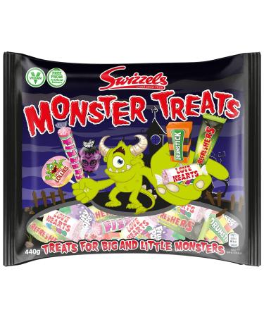 Monsterss Treats Bag 440g - Favourites Including - Drumstick - Fruity Pops and Refreshers - A Mouthwatering Delicious Treats Sharing And Parties - Sweeten Your Season - Treats Mix for big and little