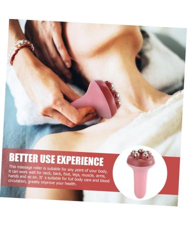 Beavorty 4PCs Massage Roller Set | Derma Roller & Percussion Device | Yoga & Hand Massage Tools - Rosa 14.5x7.5cm - Buy Online on GoSupps.com